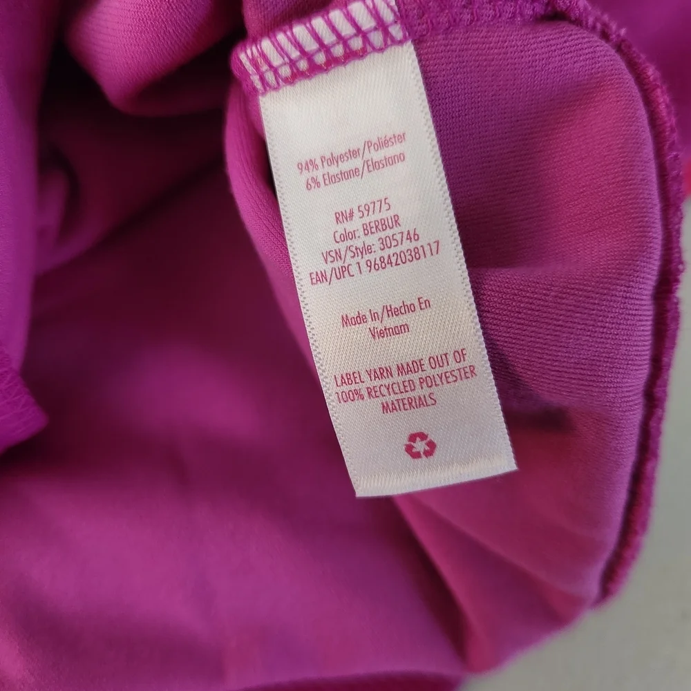 Justice Fuchsia Velvet Zip-Up Girl's Hoodie, XS(5/6), NWT